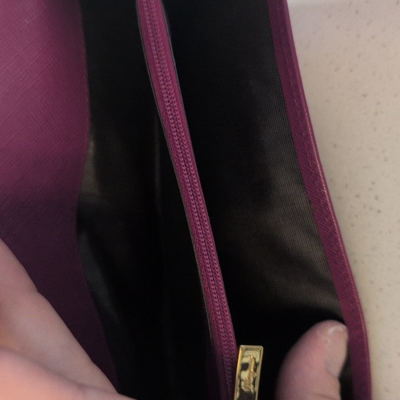 Salvatore Ferragamo Magenta Wallet with Gold Accent - Picture 4 of 5